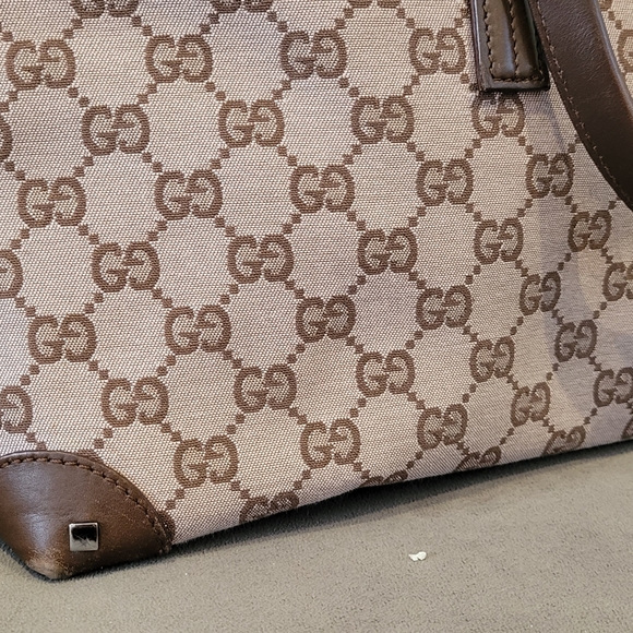 Authentic Gucci light pink monogram canvas shoulder bag - Picture 7 of 16